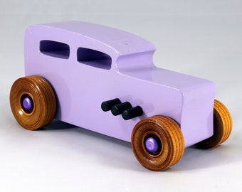 Wooden Toy Car: Hot Rod 1932 Sedan - Purple