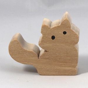 Handmade and unfinished, this stackable toy kitten cat cutout is ready to paint. This unpainted cutout is an excellent option for a fun DIY project or as a pretend toy for children. Available in several sizes, including custom orders.