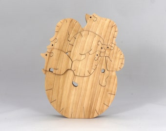 Hedgehog Family Stacking Puzzle