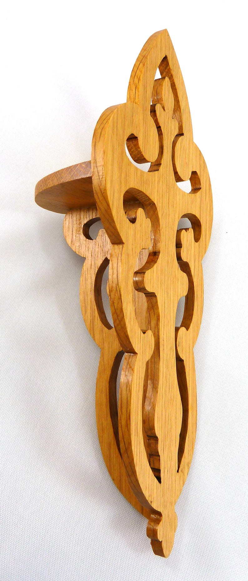 Victorian Style Fretwork Wall Shelves Handmade From Select Grade Hardwood And Hand Finished With Satin Polyurethane And Sold As A Pair