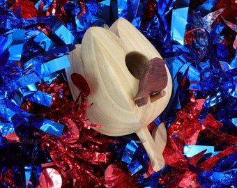 Wooden Miniature Birdhouse Ornament