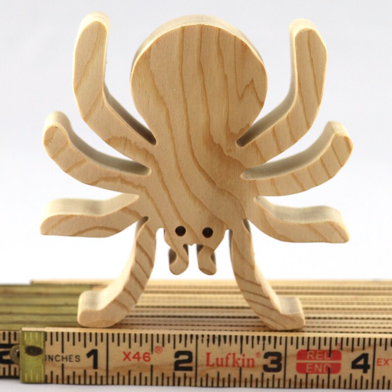 Handmade Halloween Wood Spider Toy Cutout for Halloween Decoration or Crafts Unpainted From My Snazzy Spooks Collection