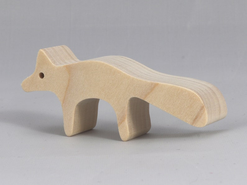 Handmade Wood Toy Fox Cutout Unfinished Freestanding Stackable Ready to Paint from My Itty Bitty Animal Collection