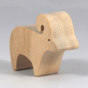 Handmade wooden toy ram sheep cutout unfinished, unpainted, freestanding, and stackable from my Itty Bitty Animal Collection