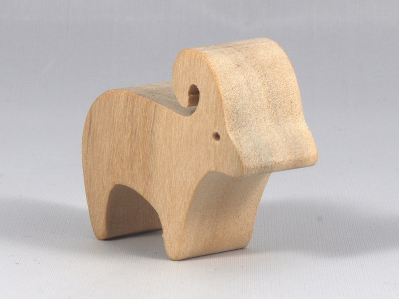 Handmade wooden toy ram sheep cutout unfinished, unpainted, freestanding, and stackable from my Itty Bitty Animal Collection