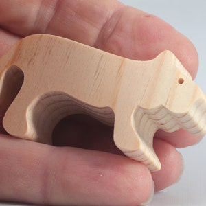 Handmade Wood Toy Lion Cutout Female Lioness Unfinished, Ready To Paint from my Itty Bitty Animal Collection