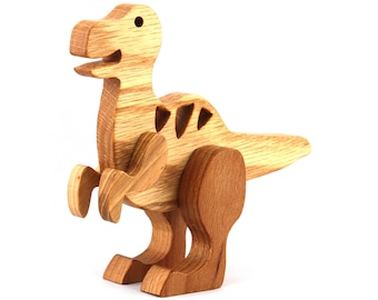 Figura de dinosaurio de madera: Allosaurus