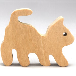 Handmade Wood Toy Kitten Cutout Stackable Unfinished Ready To Paint From My Itty Bitty Animal Collection