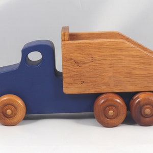 Handmade Wooden Toy Dump Truck, Painted in Your Choice of Colors, From My Easy 5 Truck Fleet Collection
