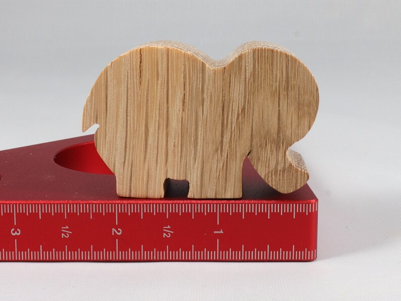 Handmade wooden toy Elephant cutout from the Itty Bitty Animal Collection stackable and unfinished crafted with traditional tools in the USA. Ideal for kid's crafts or pretend play, ready to be personalized to inspire creativity and imagination.
