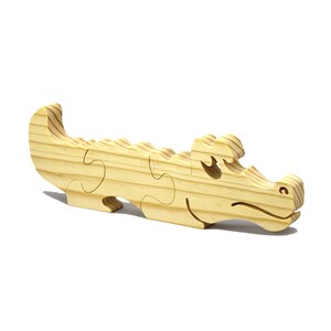 Simple Three Piece Baby Alligator Puzzle Handmade And Finished