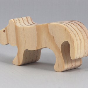 Handmade Wood Toy Lion Cutout Female Lioness Unfinished, Ready To Paint from my Itty Bitty Animal Collection