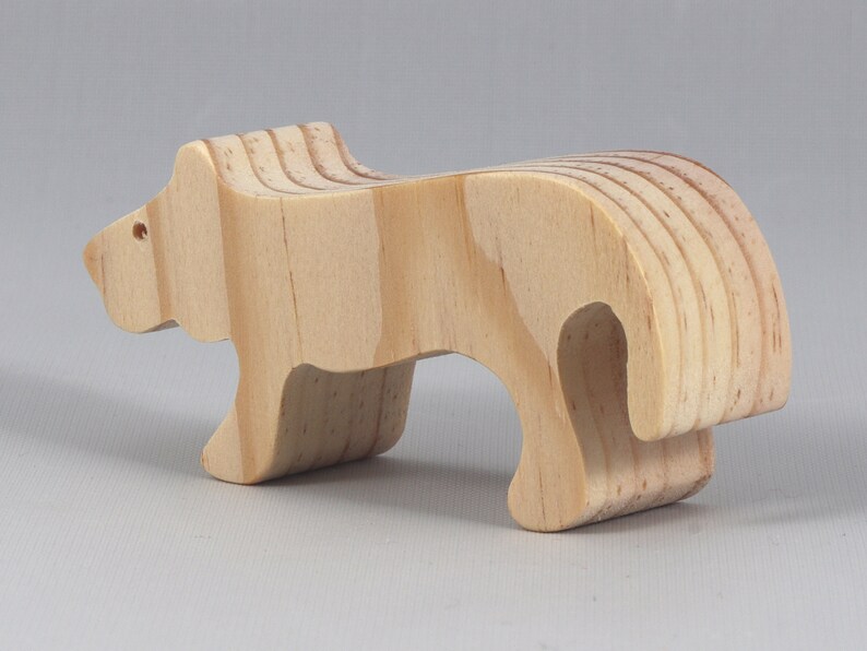 Handmade Wood Toy Lion Cutout Female Lioness Unfinished, Ready To Paint from my Itty Bitty Animal Collection