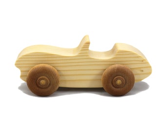 Toy Car Convertible Sports Coupe Handmade and Finished with Mineral Oil and Beeswax - Made To Order