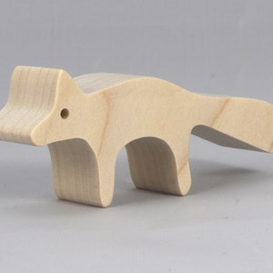 Handmade Wood Toy Fox Cutout Unfinished Freestanding Stackable Ready to Paint from My Itty Bitty Animal Collection