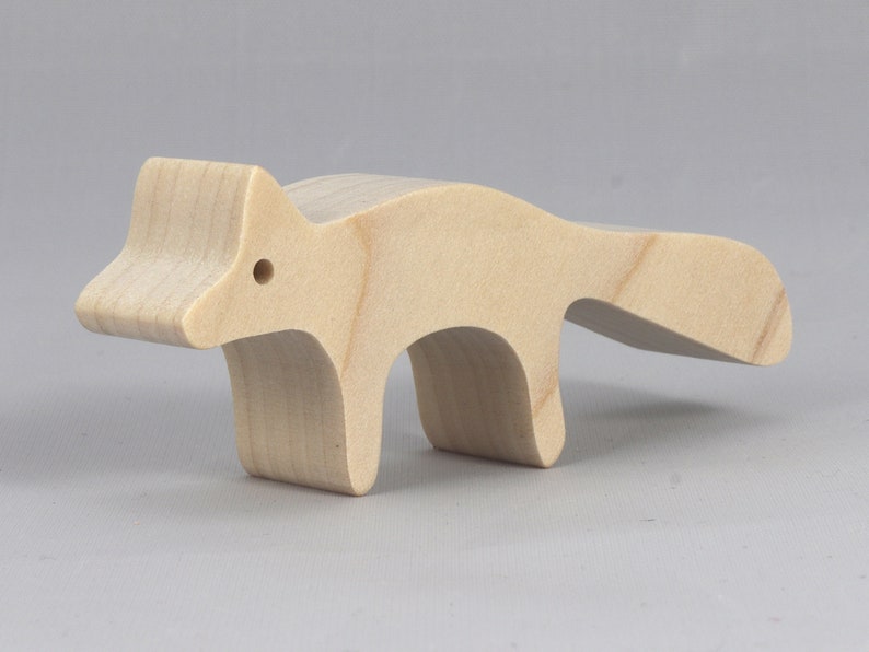 Handmade Wood Toy Fox Cutout Unfinished Freestanding Stackable Ready to Paint from My Itty Bitty Animal Collection