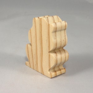 Handmade Wooden Toy Frog Cutout, Unfinished, Unpainted, Paintable, Ready to Paint, Freestanding, Chunky, and Stackable