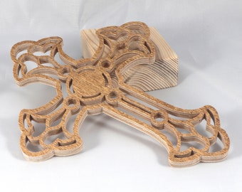 Wooden Cross: Victorian Style Fretwork Wall Art
