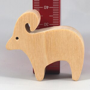 Handmade wooden toy ram sheep cutout unfinished, unpainted, freestanding, and stackable from my Itty Bitty Animal Collection