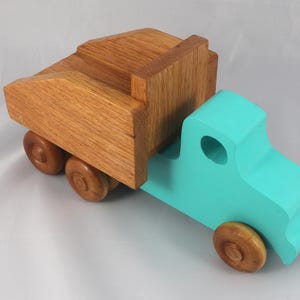 Handmade Wooden Toy Dump Truck, Painted in Your Choice of Colors, From My Easy 5 Truck Fleet Collection