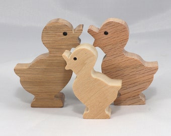 Handmade Wooden Toy Quacking Duck: Unfinished Cutout