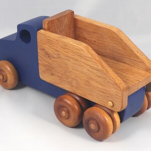 Handmade Wooden Toy Dump Truck, Painted in Your Choice of Colors, From My Easy 5 Truck Fleet Collection