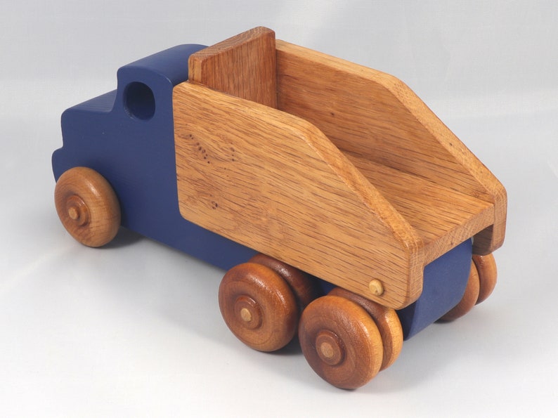 Handmade Wooden Toy Dump Truck, Painted in Your Choice of Colors, From My Easy 5 Truck Fleet Collection