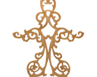 Victorian Style Wooden Fretwork Christmas Tree Ornament Handmade In the USA