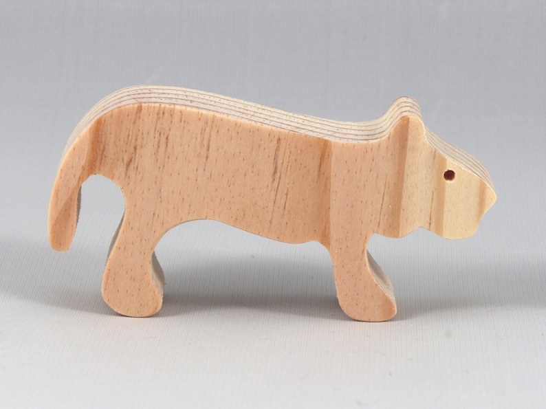 Handmade Wood Toy Lion Cutout Female Lioness Unfinished, Ready To Paint from my Itty Bitty Animal Collection