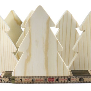 Handmade Wood Christmas Tree Cutout Unfinished Freestanding Sanded Paintable and Ready to Paint for Crafts and Decoration