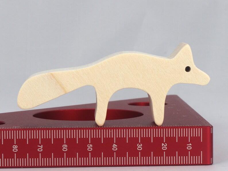 Handmade Wood Toy Fox Cutout Unfinished Freestanding Stackable Ready to Paint from My Itty Bitty Animal Collection