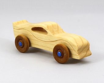 Handmade Wooden Toy Car: Nontoxic Finish