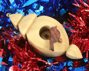 Wooden Miniature Birdhouse Ornament