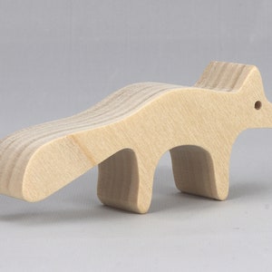 Handmade Wood Toy Fox Cutout Unfinished Freestanding Stackable Ready to Paint from My Itty Bitty Animal Collection