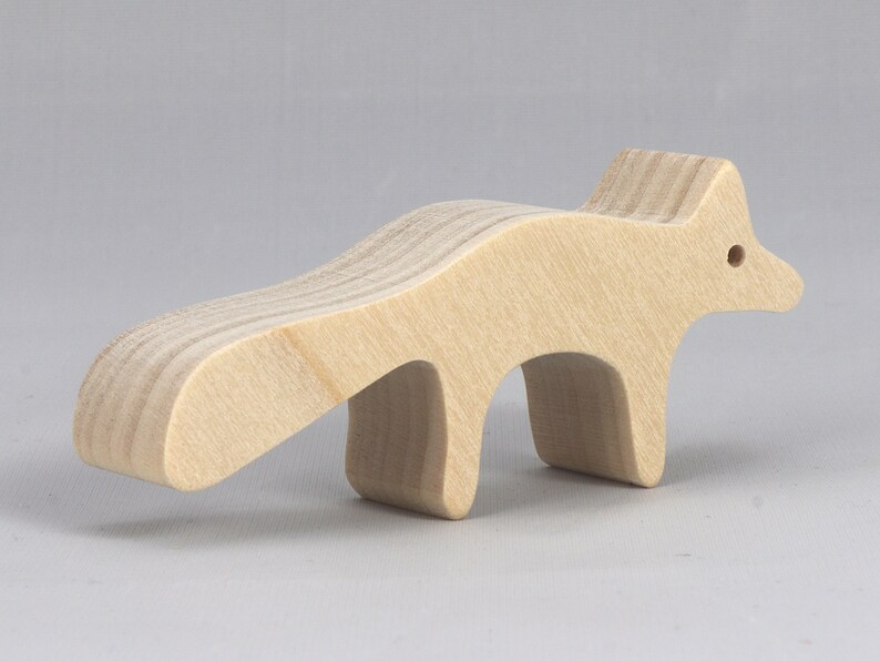 Handmade Wood Toy Fox Cutout Unfinished Freestanding Stackable Ready to Paint from My Itty Bitty Animal Collection