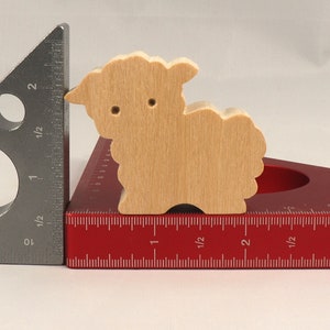 Handmade Wood Toy Lamb Sheep Cutout Unpainted, Paintable, Ready To Paint Freestanding Stackable From My Itty Bitty Animal Collection