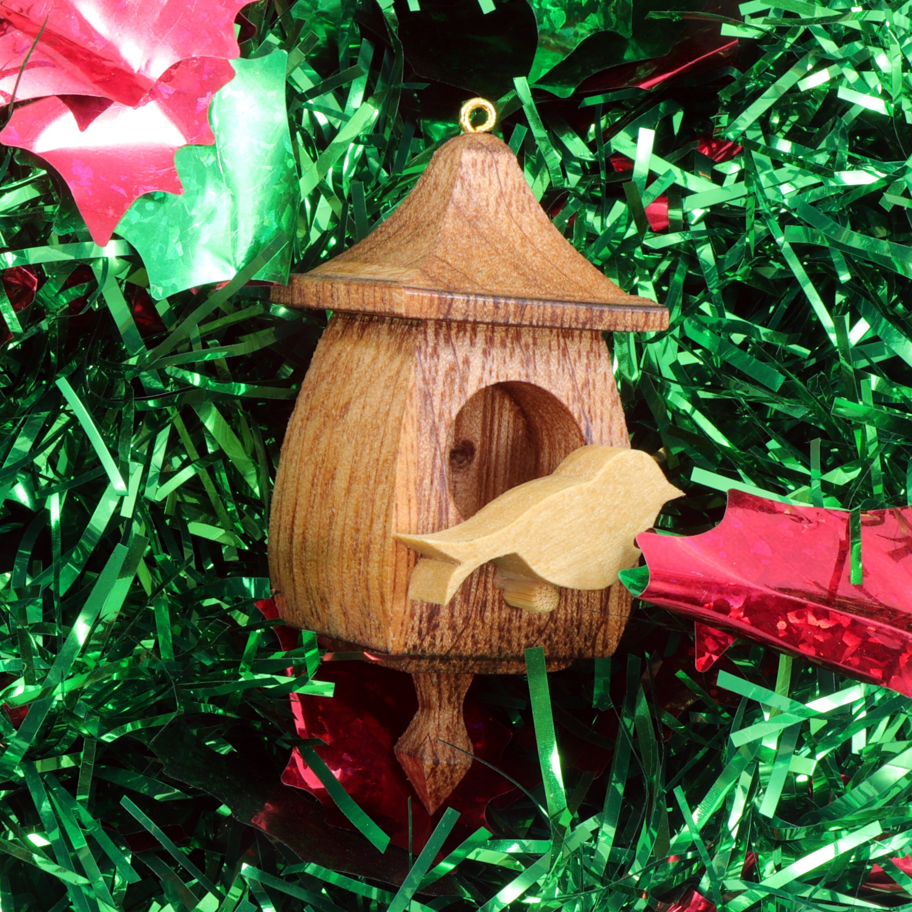 Wood Miniature Birdhouse Christmas Tree Ornament Handmade Etsy