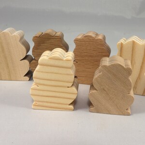 Handmade Wooden Toy Frog Cutout, Unfinished, Unpainted, Paintable, Ready to Paint, Freestanding, Chunky, and Stackable