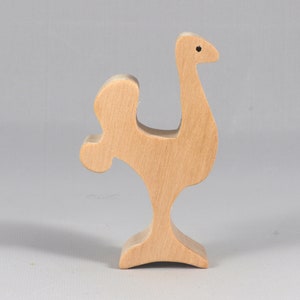 Wooden Toy Ostrich: Unfinished Animal Cutout