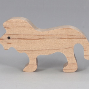 Wooden Toy Lion: Unfinished Cutout