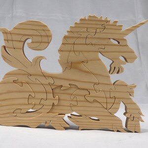 Handmade Wooden Unicorn Fantasy Animal Puzzle