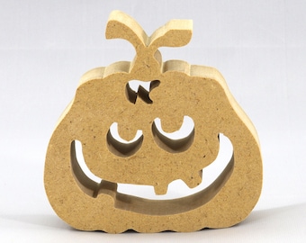 Halloween Jack-O-Lantern Unpainted Freestanding for Decoration, Toys, or Crafts