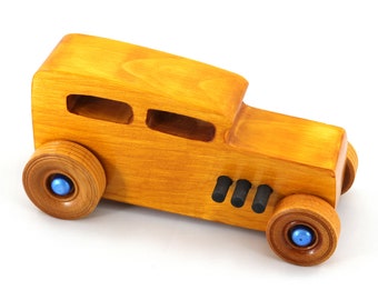 Wooden Toy Car: Hot Rod '32 Sedan Made in the USA