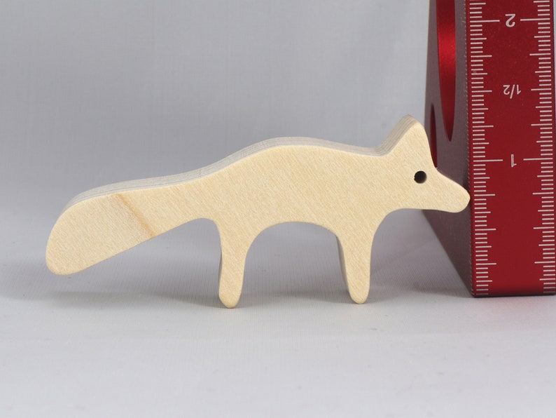Handmade Wood Toy Fox Cutout Unfinished Freestanding Stackable Ready to Paint from My Itty Bitty Animal Collection