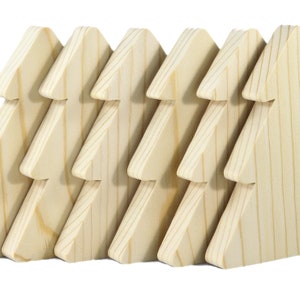 Handmade Wood Christmas Tree Cutout Unfinished Freestanding Sanded Paintable and Ready to Paint for Crafts and Decoration