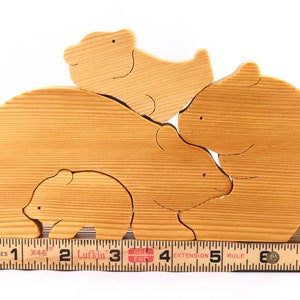Wooden Bear Family Stacking Puzzle