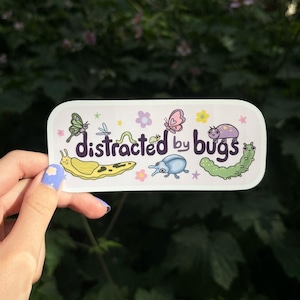 Pegatina de vinilo para parachoques con diseño de insectos distraídos por bichos