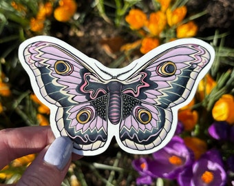 Silk Moth Butterfly Vinyl Sticker