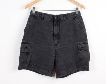High Waist Black Denim Shorts: Pin Up Boho Beachwear