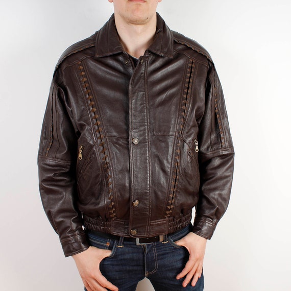 Vintage Soft Lamb Leather Mens Jacket Genuine Lea… - image 2